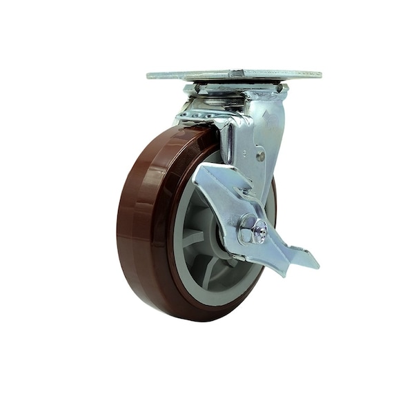 Service Caster Regency 600CARTCSTB Replacement Caster with Brake REG-SCC-30CS620-PPUR-TLB - main